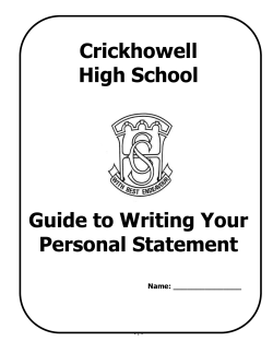 How could I structure a Personal Statement?