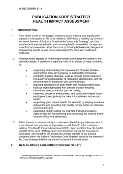 table 2 health impact assessment of the publication core strategy