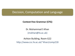 Context Free Grammar (CFG)