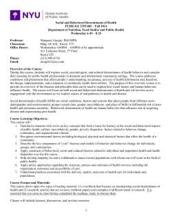 Social and behavioral determinants of health