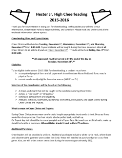 Hester Jr. High Cheerleading Expectations