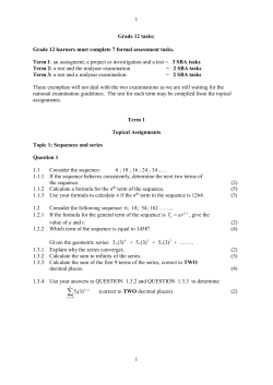 Grade 12 assignments