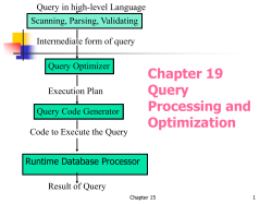 Chapter 16 Query Processing and Optimization