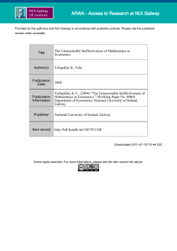Title The Unreasonable Ineffectiveness of Mathematics in