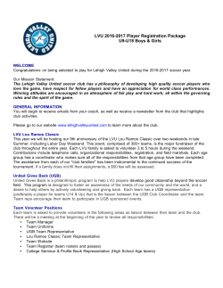 LVU 2016-2017 Player Registration Package