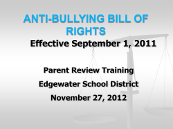 (that might incite HIB) Harassment, Intimidation and Bullying
