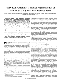 Compact Representation of Elementary Singularities in Wavelet Bases