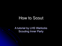 How to Scout - Warlocks 1507