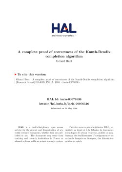 A complete proof of correctness of the Knuth-Bendix