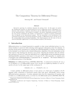 The Composition Theorem for Differential Privacy