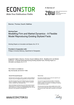 Modelling Firm and Market Dynamics