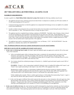 2017 Million Dollar Industrial Leasing Club Application