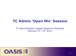 TC Admin `Open Mic` Session - OASIS Mailing List Directory