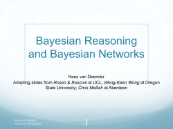 Bayesian Networks - Homepages | The University of Aberdeen