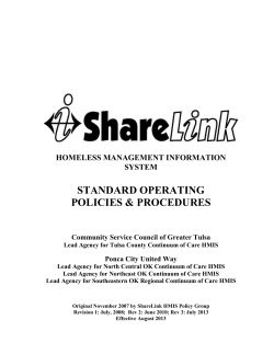 sharelink hmis governance - United Way of Ponca City