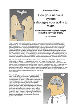 An interview with Stephen Porges about his polyvagal theory