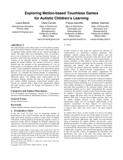 Exploring Motion-based Touchless Games for Autistic Children s