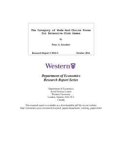 Department of Economics Research Report Series