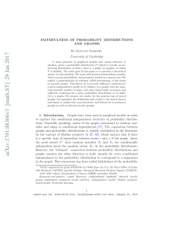 Faithfulness of Probability Distributions and Graphs