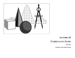 Algebra II Semester Overview - Loudoun County Public Schools