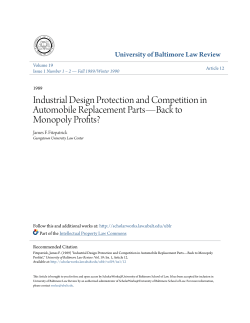 Industrial Design Protection and Competition in