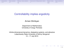 Armen Shirikyan. "Controllability implies ergodicity"