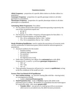 Population Genetics