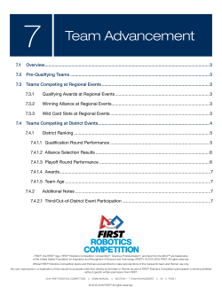 7 Team Advancement