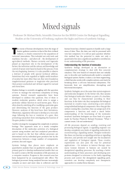 Mixed signals - BIOSS Centre for Biological Signalling Studies