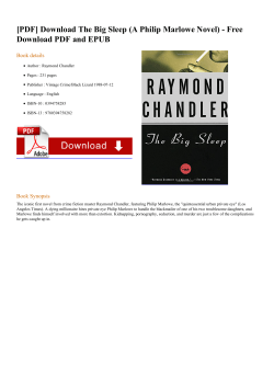 The Big Sleep (A Philip Marlowe