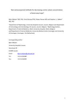 Non-extracorporeal methods for decreasing uremic solute