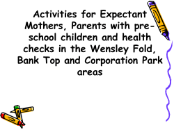 activities for expectant mothers and health checks