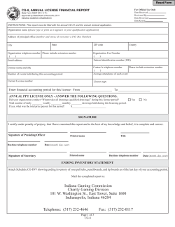 Indiana Gaming Commission Charity Gaming