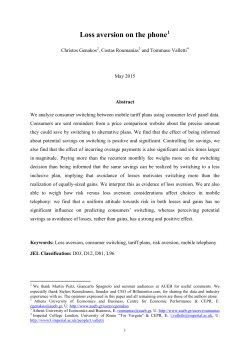 Loss aversion on the phone