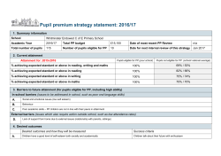 Pupil Premium Strategy 2016-17