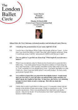Laura Morera - The London Ballet Circle