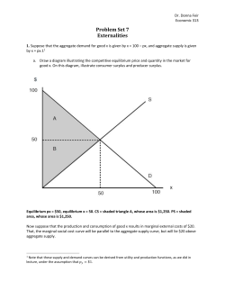 Problem Set 7 Externalities