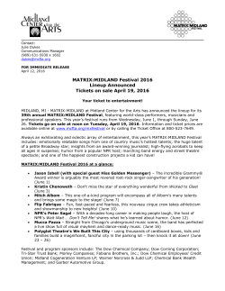 MATRIX:MIDLAND Festival 2016 Lineup Announced Tickets on sale