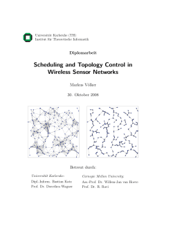 Scheduling and Topology Control in Wireless Sensor