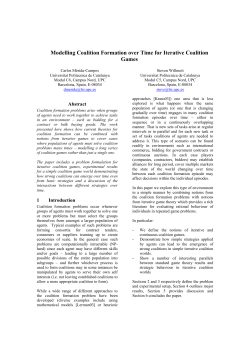 Modelling Coalition Formation over Time for Iterative Coalition Games