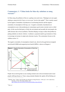 Commentary 1: &ldquo;China looks for blue