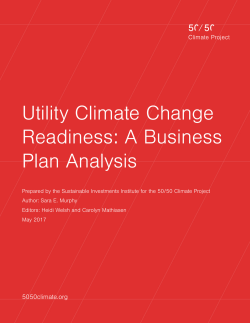 Utility Climate Change Readiness