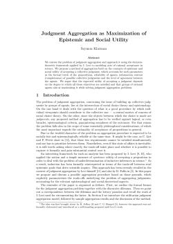 Judgment Aggregation as Maximization of Epistemic and Social Utility