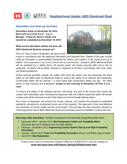 4825 Glenbrook Road Road Demolition Update 2012