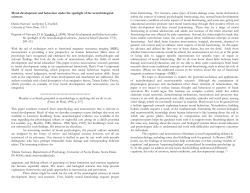 Moral development and behaviour under the spotlight of the