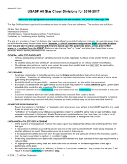 USASF Cheer Age Grid