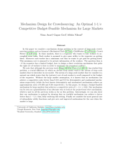 Mechanism Design for Crowdsourcing: An Optimal 1-1