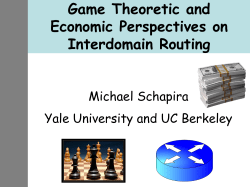 Game Theoretic and Economic Perspectives on