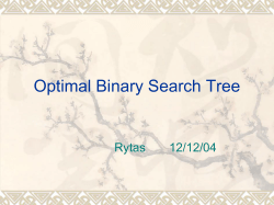 Optimal Binary Search Tree