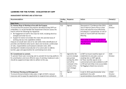 Management Response and Action Plan